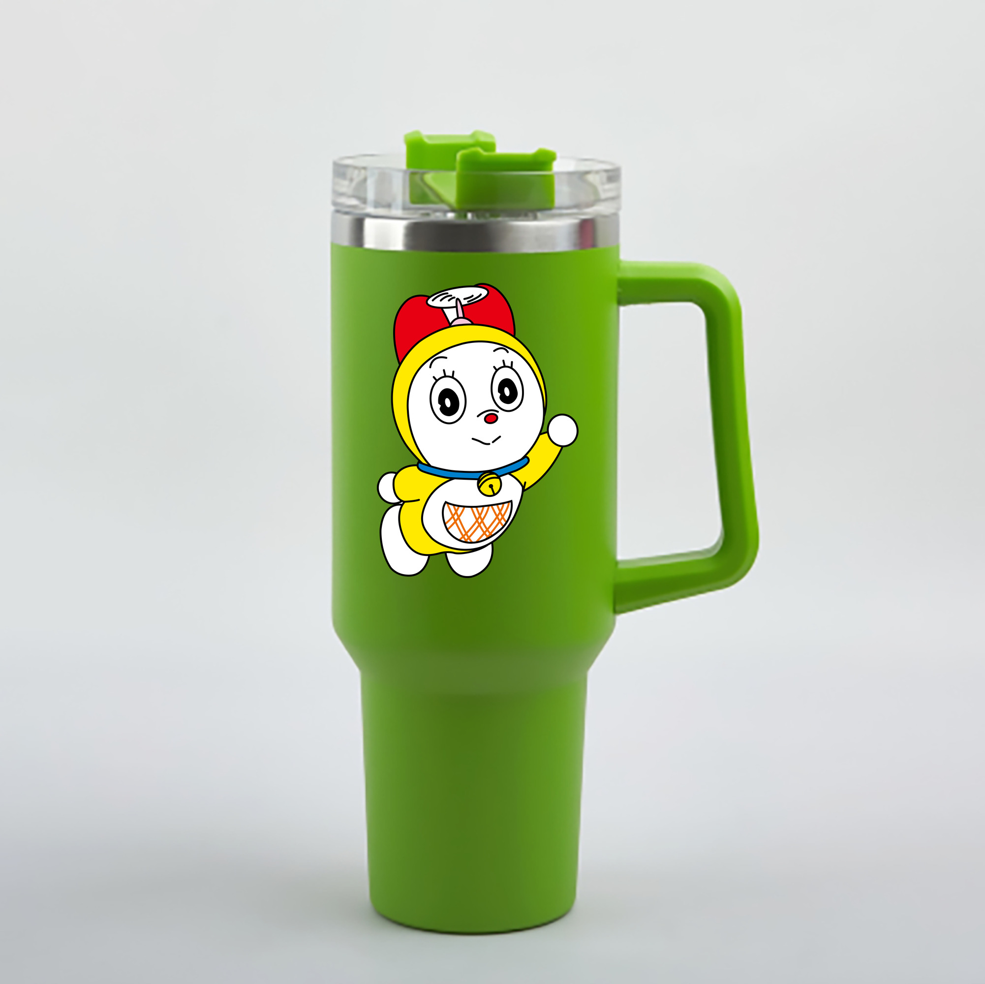 （画像用） ドラえもん ドラミ Doraemon Dorami 1200mL車用タンブラー - クリスタルステッカー（プラスチックストロー付き）